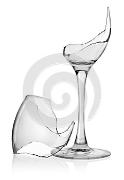 Zlomený víno sklo 