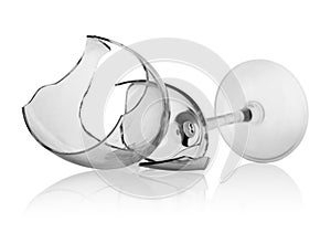 Broken wine glass