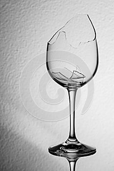 Broken wine glass soft brightness gradient