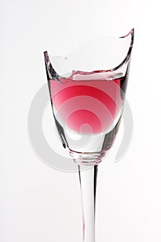 Broken wineglass