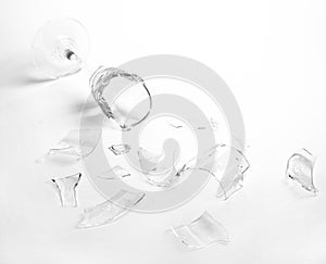 Broken wineglass