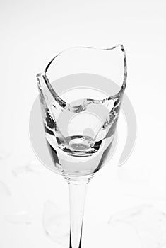 Broken wineglass
