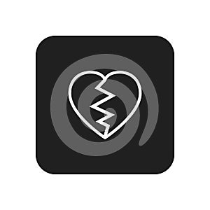 Brokenheart. Vector illustration decorative design