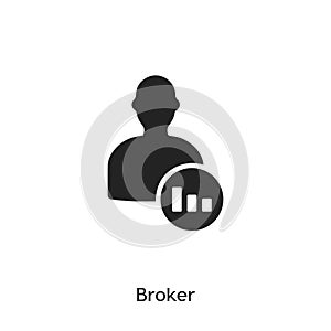 Broker icon vector. broker icon vector symbol illustration. Modern simple vector icon for your design.