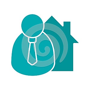 Broker, realtor glyph color icon