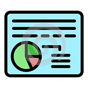 Broker web page icon color outline vector