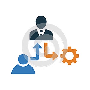 Brokerage, broking, contractor icon. Glyph style vector EPS photo