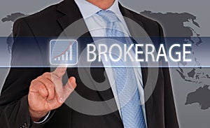 Brokerage graphics and businessman