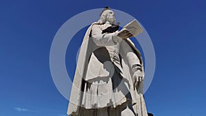 Broll footage of a statue in Prato della Valle in Padua