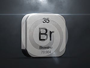 Bromine element from the periodic table