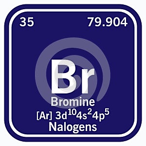 Bromine Periodic Table of the Elements Vector illustration eps 10