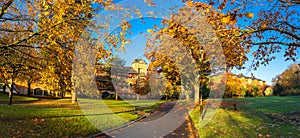 Bromley park in the fall season in London