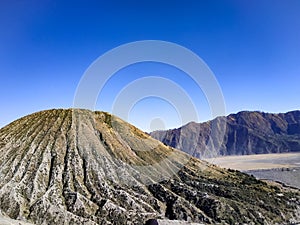 bromo mountain indonesia morning daylight bluesky beautiful