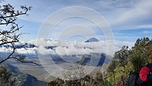 Bromo mountain in the morning beautyful