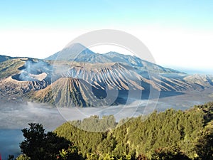 Bromo mountains from penanjakan morning view