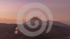 Bromo Tengger Semeru National Park, Indonesia, Timelapse - The Mount Bromo volcano during the sunrise