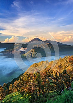 Bromo volcano at sunrise, East Java, Indonesia