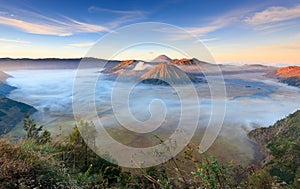 Bromo volcano at sunrise, East Java, Indonesia