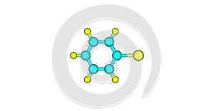 Bromobenzene molecular structure isolated on white
