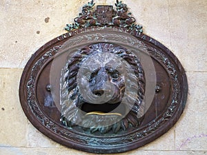 Bronce Lion Mailbox Cadiz Spain photo