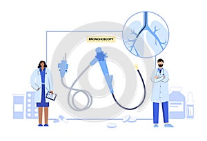 Bronchoscopy procedure concept photo