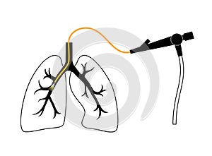 Bronchoscopy procedure concept photo