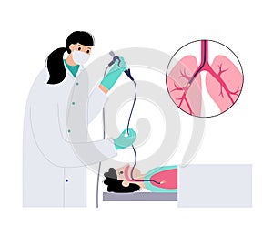 Bronchoscopy procedure concept photo