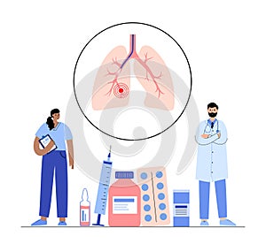 Bronchoscopy procedure concept photo