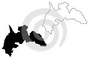 Brong-Ahafo Region map vector