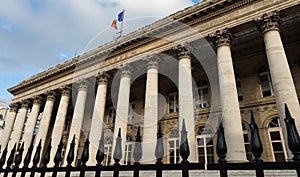 The Brongniart palace-Bourse of Paris, France.