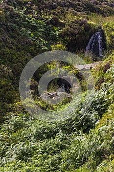 Bronte Falls,Haworth Moor. Wuthering Heights, Bronte Country. Yorkshire. England.