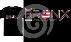 Bronx city urban street t shirt design graphic vector