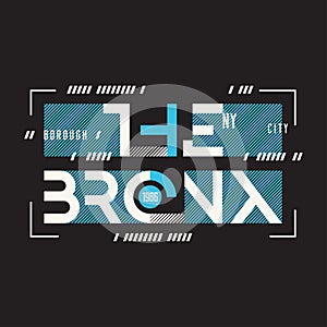 The Bronx New York vector t-shirt and apparel geometric design,