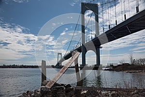 Bronx-Whitestone Bridge connecting Bronx to the Queens in New York City.