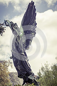 Bronze angel. Unknown artist of the 18th cen