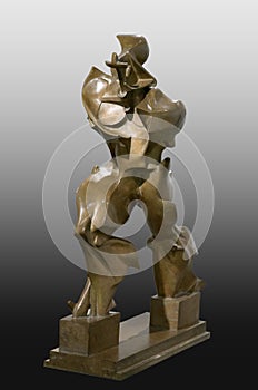 Bronze anthropomorphic (human like) statue Unique Forms of Continuity in Space by Boccioni