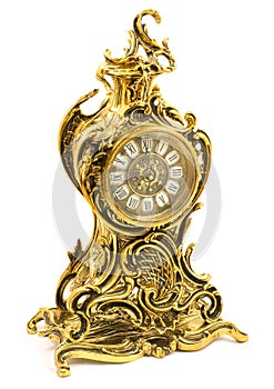 Bronze antique table clock