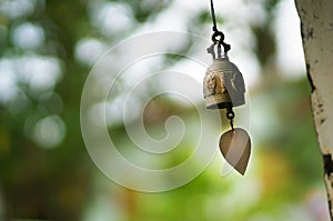 Bronze bell in buddhist temple