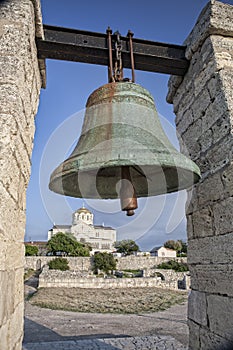 Bronze bell in Chersonesos in Crimea, Ukraine