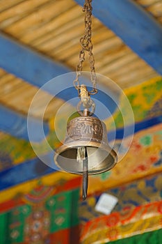 Bronze bell in Lamayuru monastery,Ladakh, India.