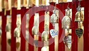 Bronze bells in Doi Suthep buddhist temple