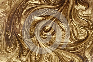 Bronze, blue and gold marble pattern. Golden marble liquid abstract background. Wave, paint.