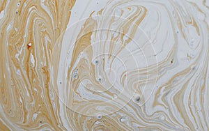 Bronze, blue and gold marbling pattern. Golden marble liquid texture. Stone, agate.