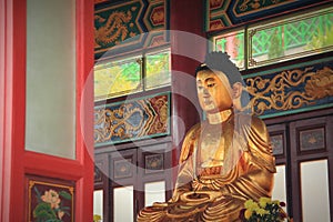 Bronze Buddha statue of in Chin Swee Temple