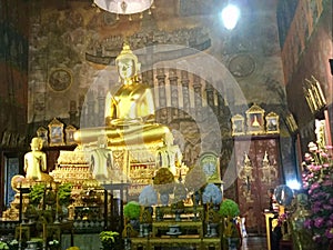 Bronze Buddha Statue in Temple of Bells, Bangkok