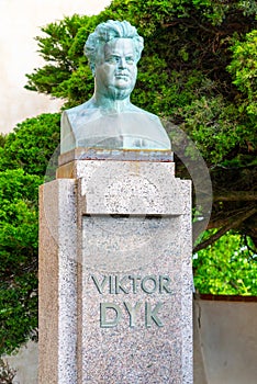 Viktor Dyk Memorial Bust in Park