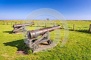 Bronze cannons on Oland island photo