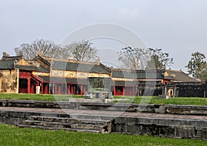Bronze Cauldron in the Forbidden city behind the Palace of Supreme Harmony, Imperial City inside the Citadel, Hue, Vietnam photo