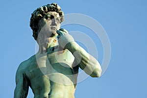 Copy of the statue of David by Michelangelo at Piazzale Michelangelo in Florence photo