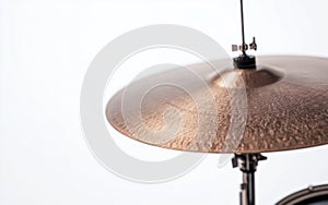 Bronze Cymbal on White Background
